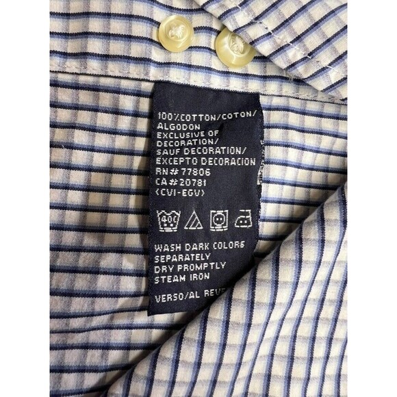 Tommy Hilfiger Button-Down Short Sleeve Shirt with Pocket - White w/ Stripes XXL - Picture 12 of 12